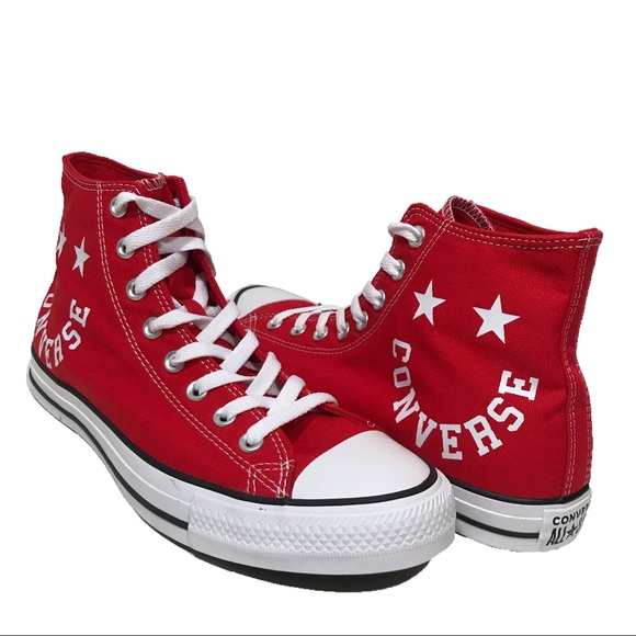 converse with red face